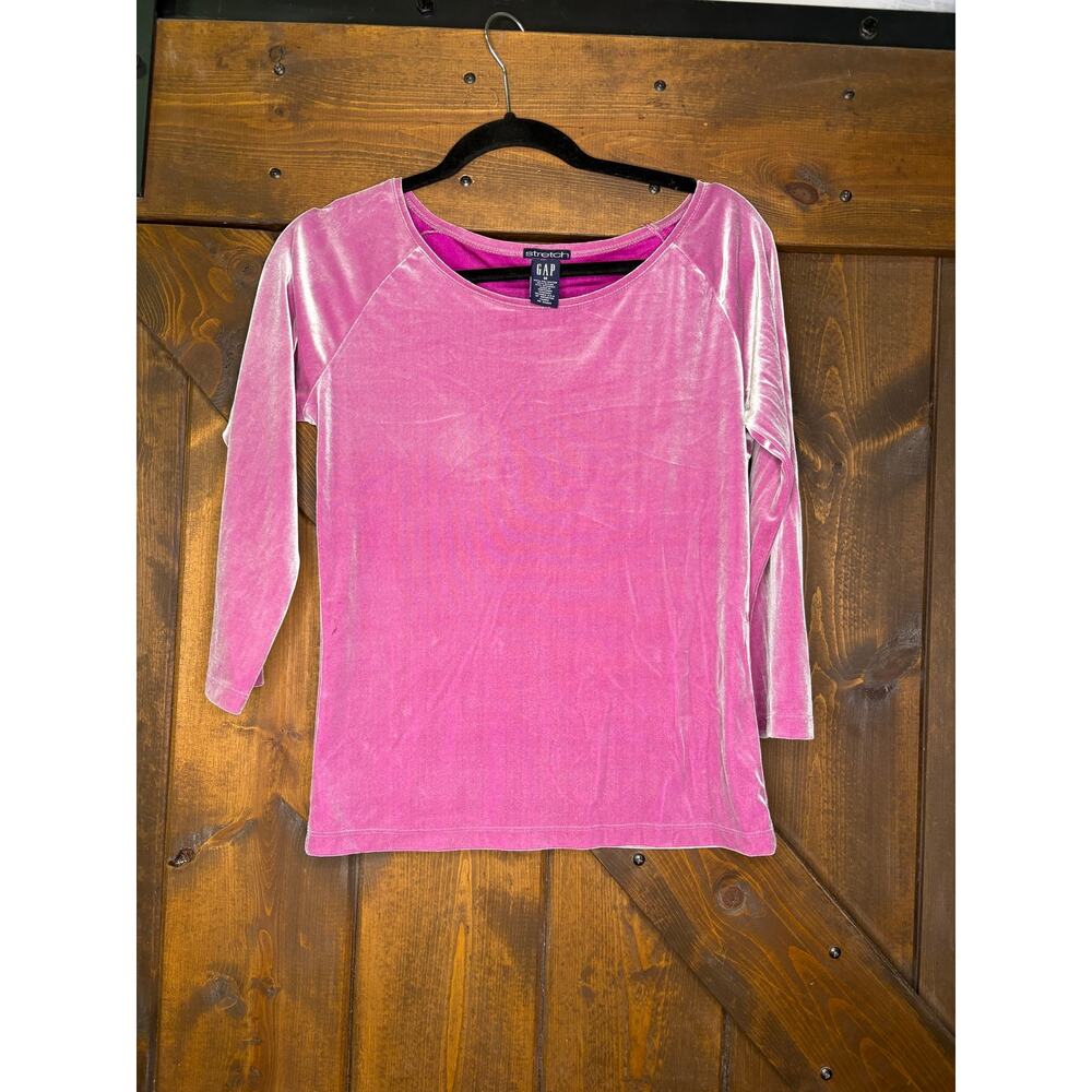 Vintage Y2K 90s Gap women’s medium stretch Velvet velour shirt